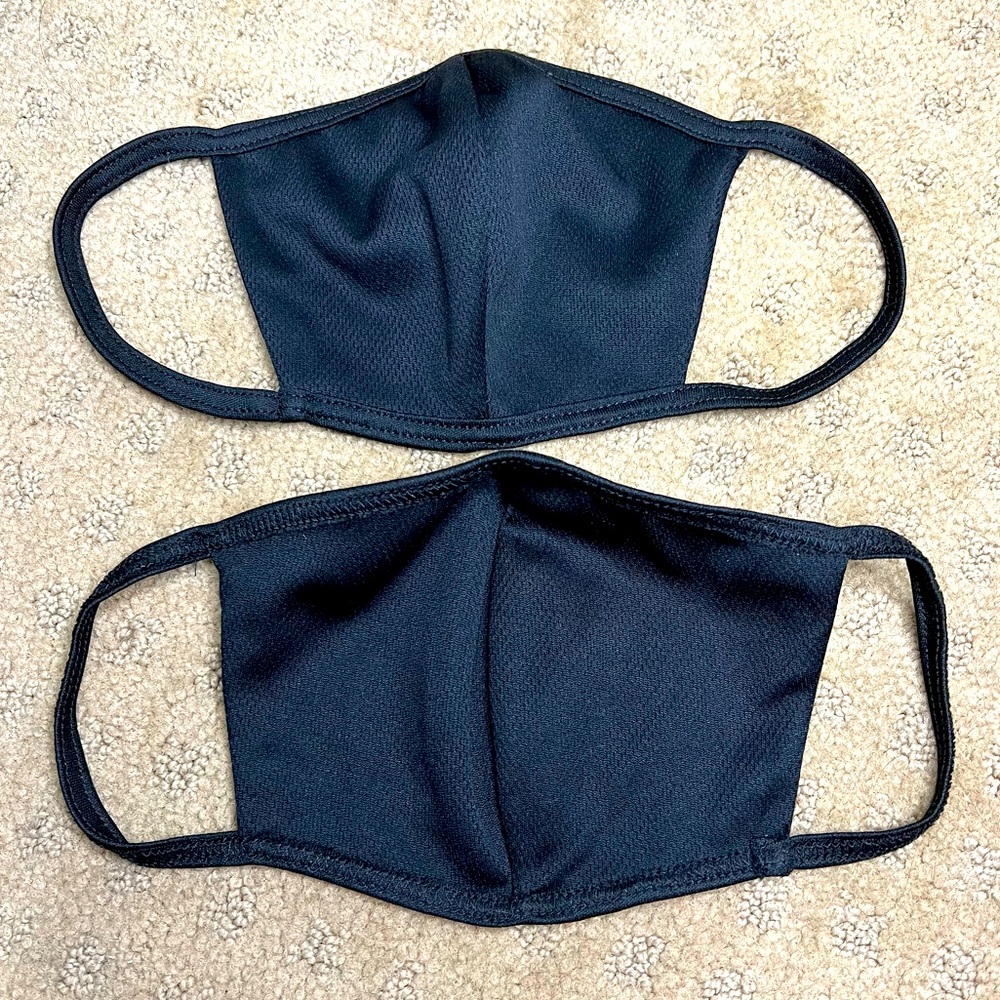 Black Face Masks - Pack of 2 (Brand New)